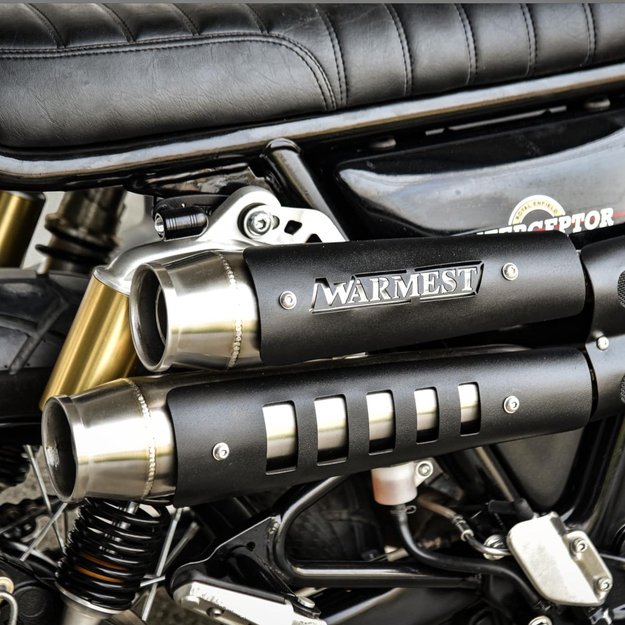 High-Mount Scrambler Full Exhaust System for Royal Enfield Interceptor 650 & Continental GT 650