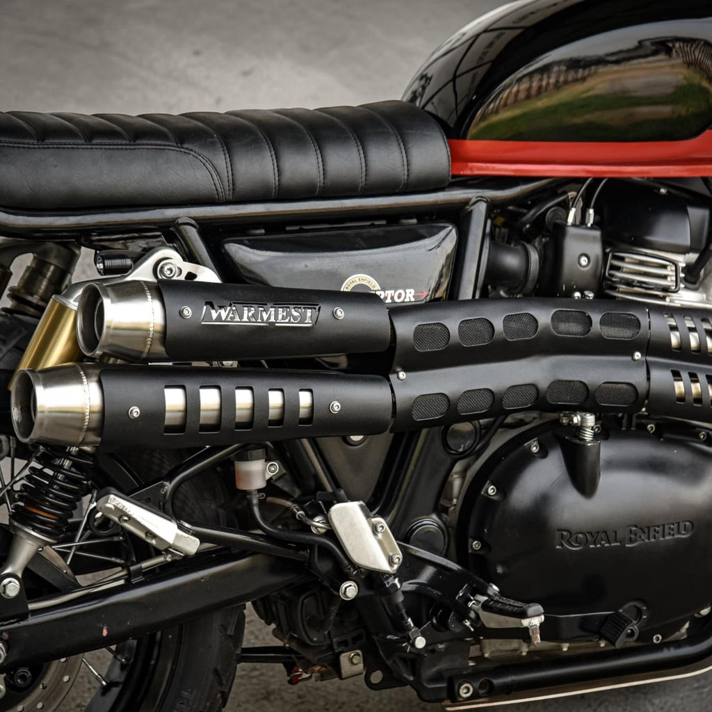 High-Mount Scrambler Full Exhaust System for Royal Enfield Interceptor 650 & Continental GT 650