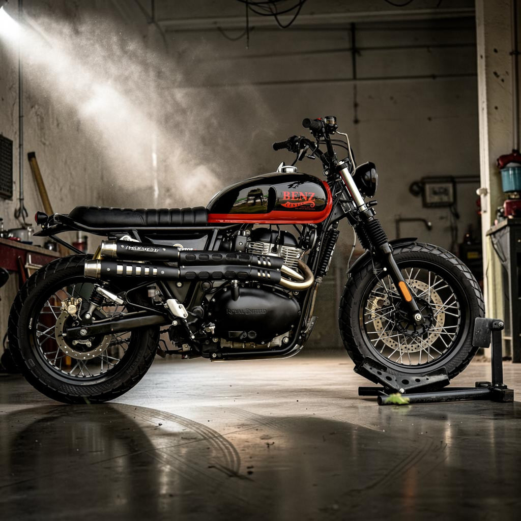 High-Mount Scrambler Full Exhaust System for Royal Enfield Interceptor 650 & Continental GT 650