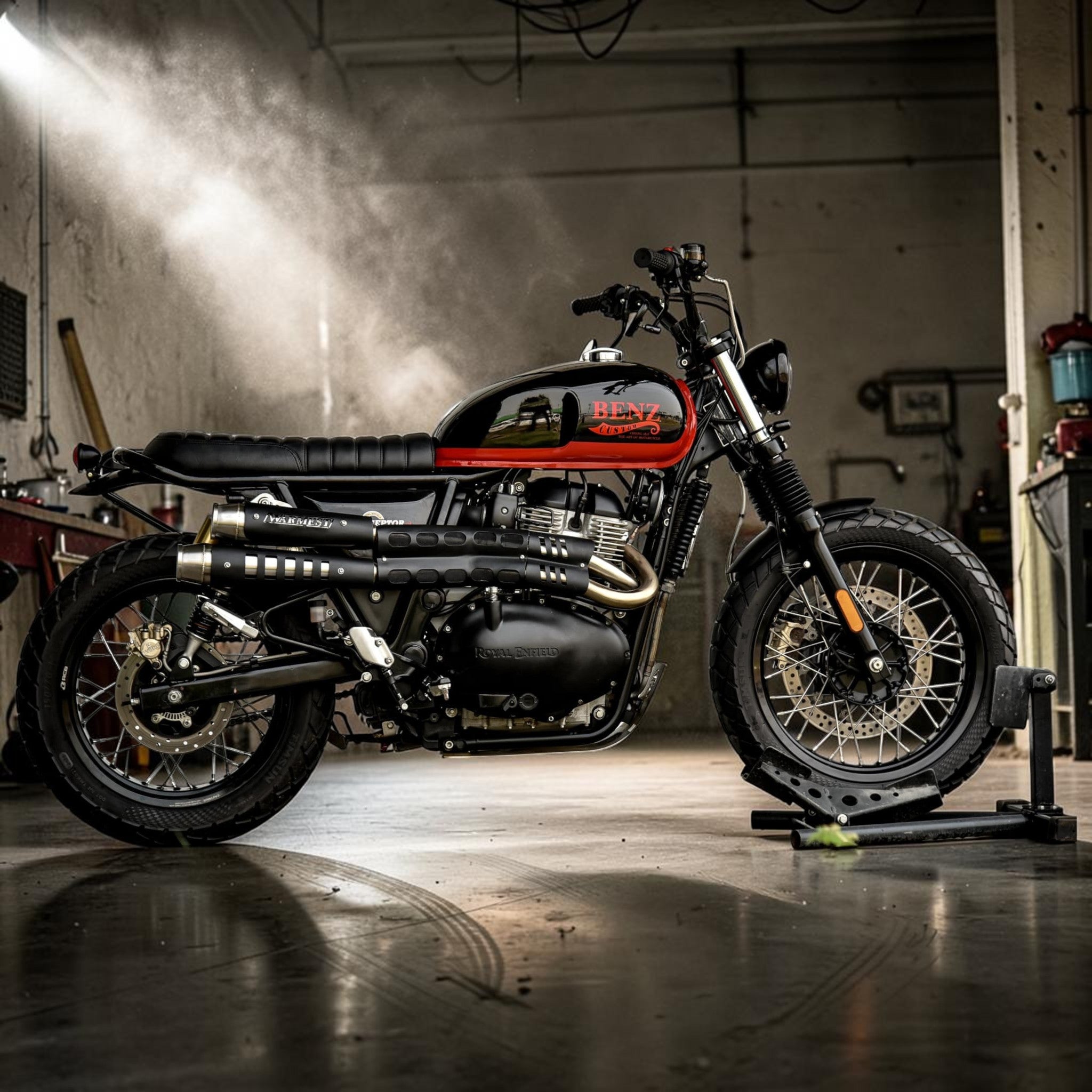 High-Mount Scrambler Full Exhaust System for Royal Enfield Interceptor 650 & Continental GT 650