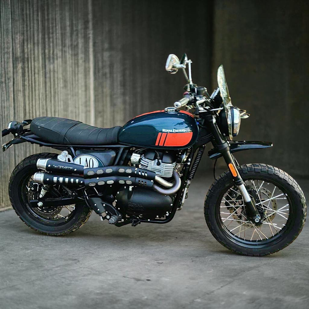 High-Mount Scrambler Full Exhaust System for Royal Enfield Interceptor 650 & Continental GT 650