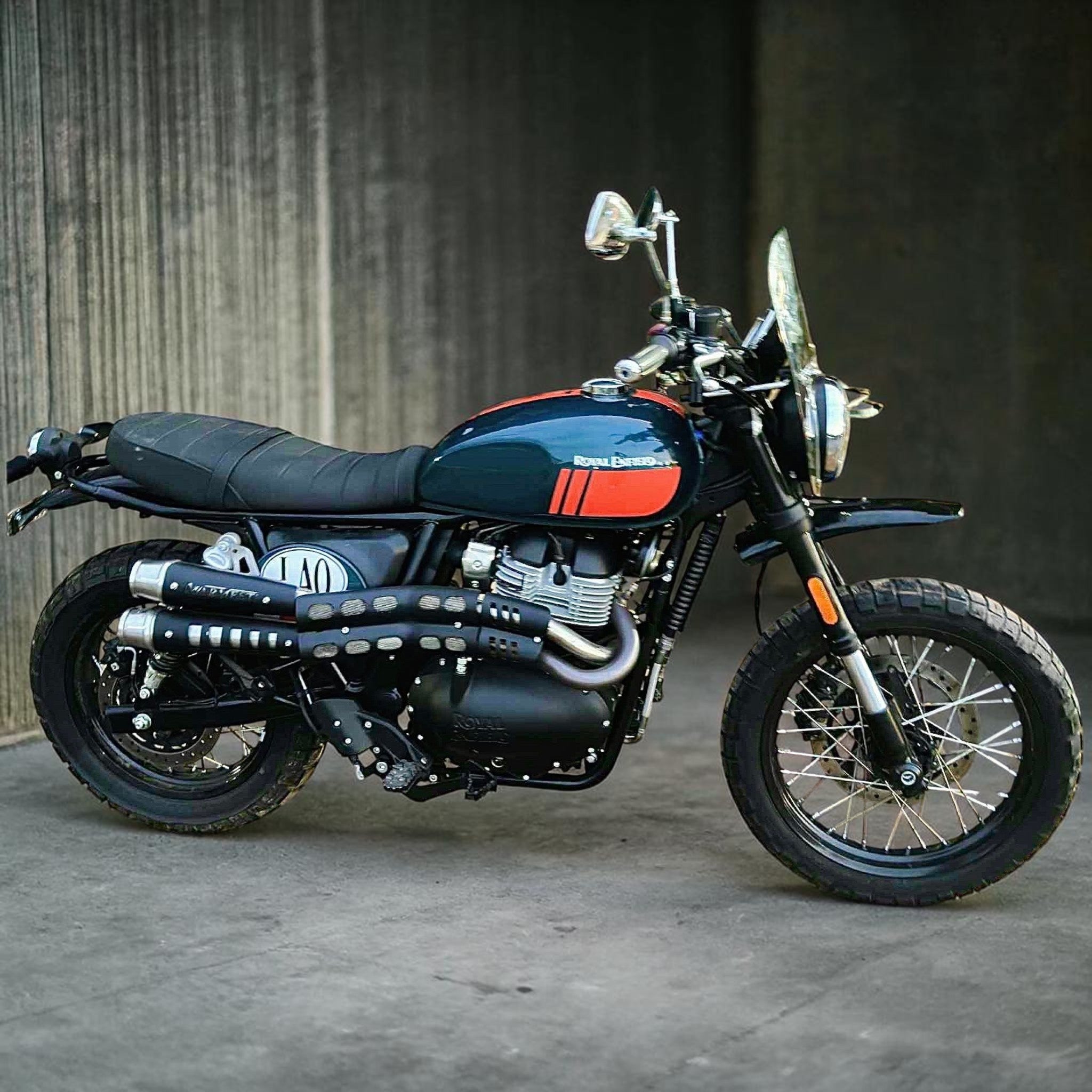 High-Mount Scrambler Full Exhaust System for Royal Enfield Interceptor 650 & Continental GT 650