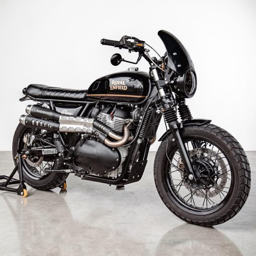 High-Mount Scrambler Full Exhaust System for Royal Enfield Interceptor 650 & Continental GT 650