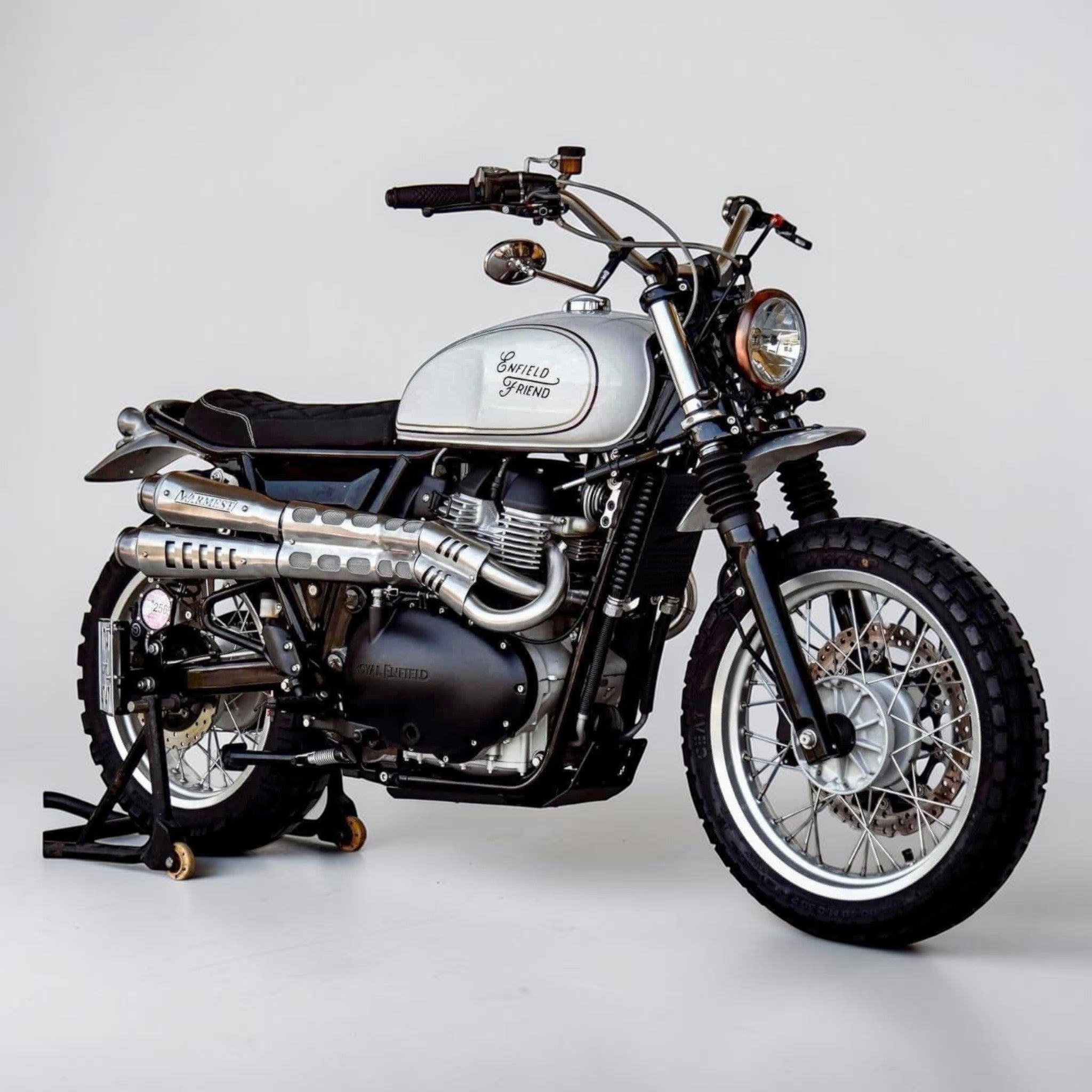 High-Mount Scrambler Full Exhaust System for Royal Enfield Interceptor 650 & Continental GT 650
