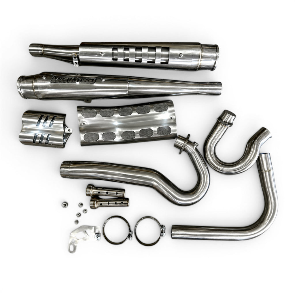 High-Mount Scrambler Full Exhaust System for Royal Enfield Interceptor 650 & Continental GT 650