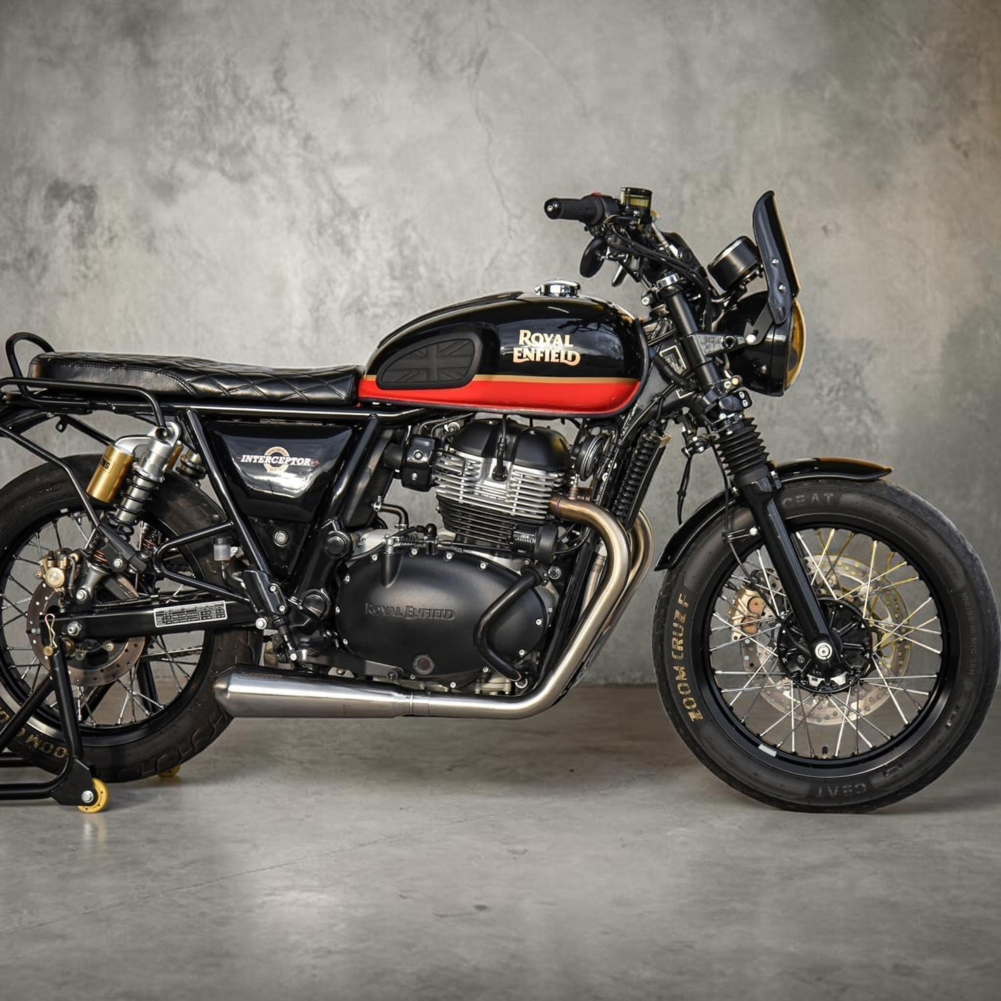 Full Exhaust System Stainless Steel for Royal Enfield Continental GT 650 & Interceptor INT 650