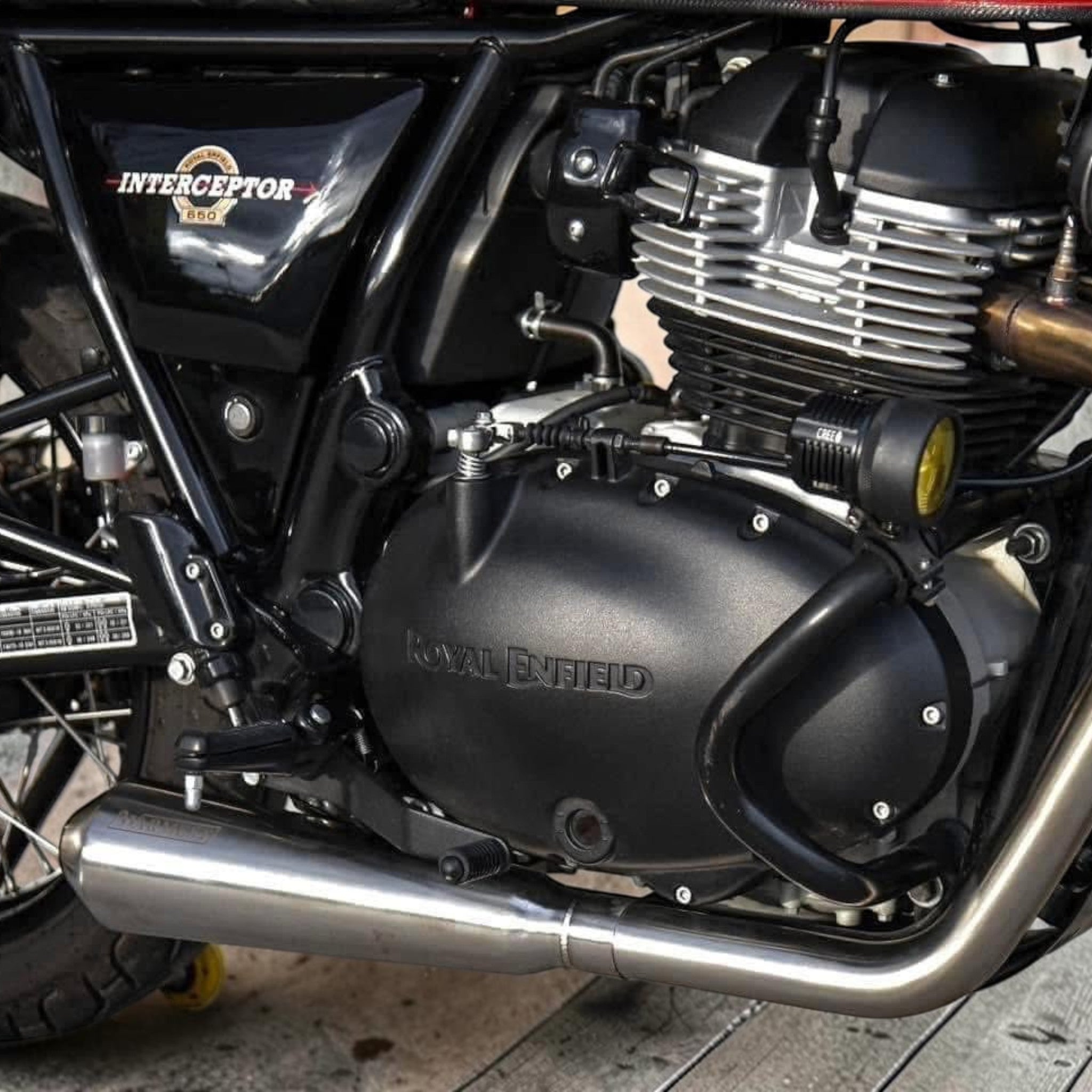 Full Exhaust System Stainless Steel for Royal Enfield Continental GT 650 & Interceptor INT 650