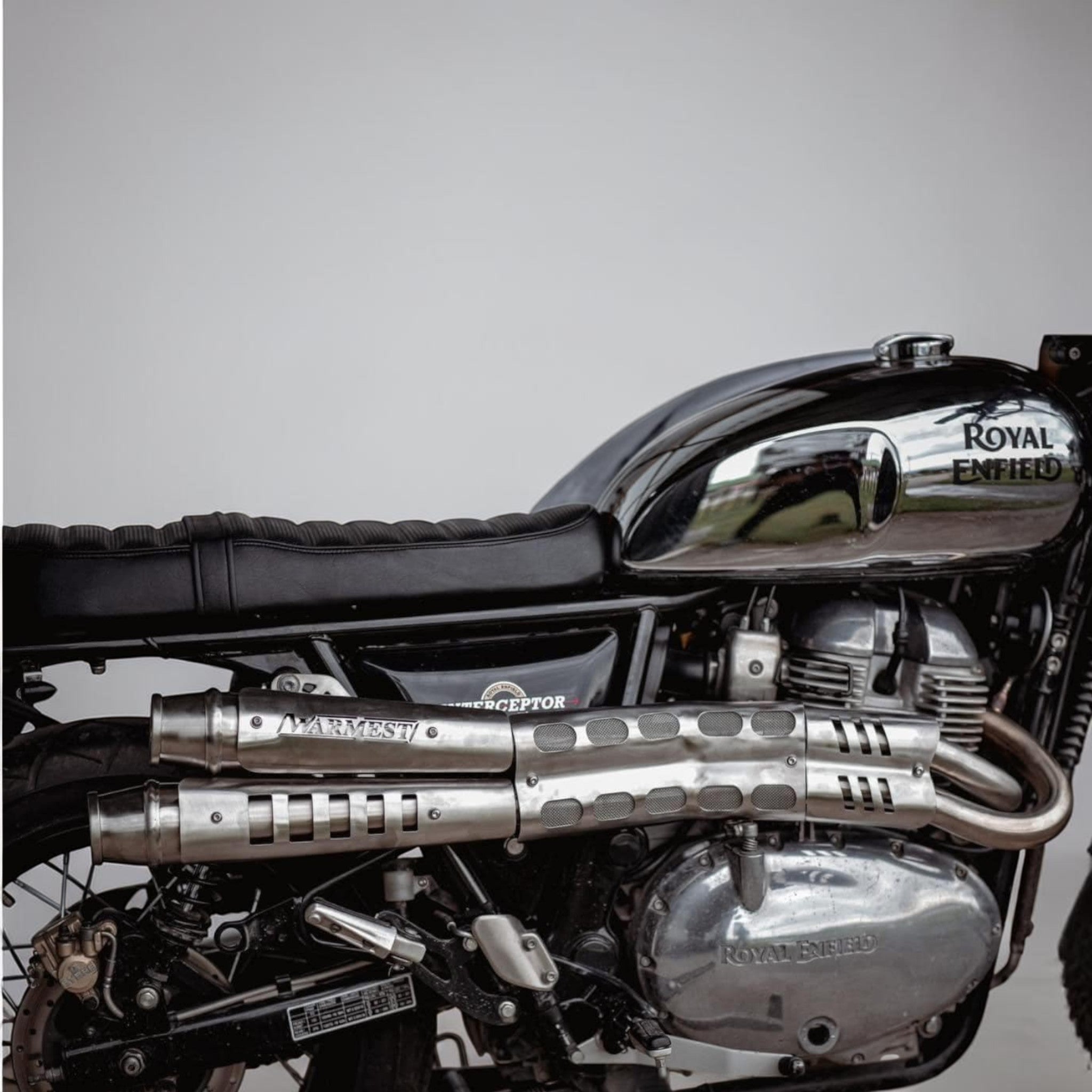 High-Mount Scrambler Full Exhaust System for Royal Enfield Interceptor 650 & Continental GT 650